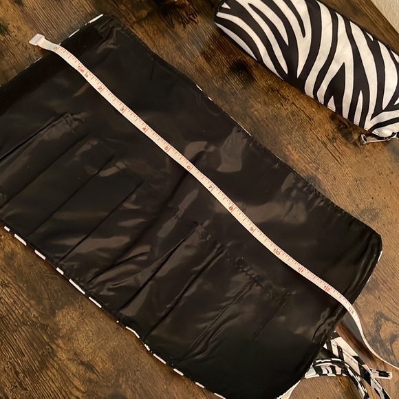 NEW Zebra Print Cosmetic Brush Holder and Bag! CAN BE PERSONALIZED! - Picture 15 of 16
